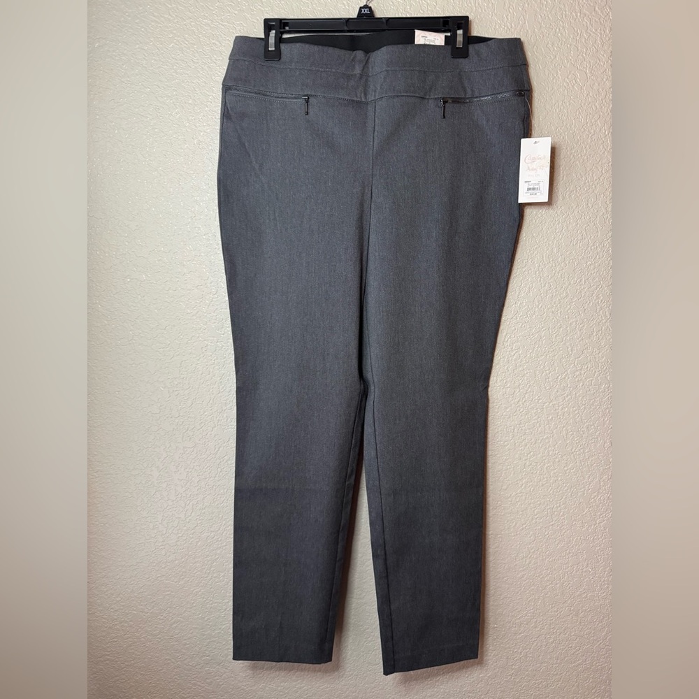Candie’s Audrey Fit Pull-On Skinny Pants Heather Grey Size XL NWT